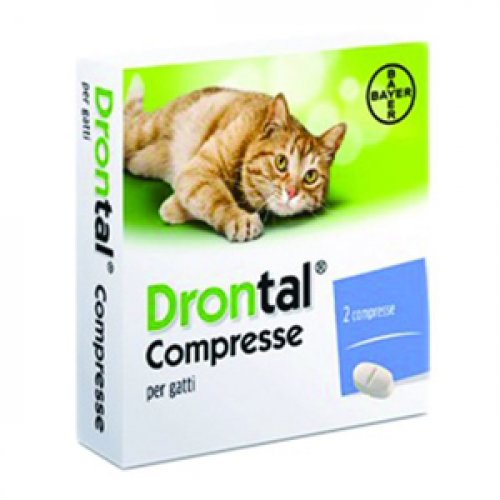 DRONTAL*2 cpr 230 mg + 20 mg gatti